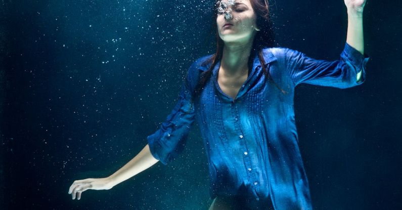 Bubbles Breathe - Underwater Photography of Woman