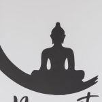 Yoga Silhouette - Namaste Sign On Wall