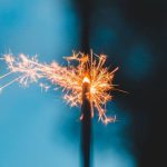 Firework Inspiration - Sparkling Bengal light in park at night