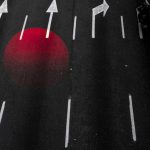 Road Sign Sunset - Black Textile