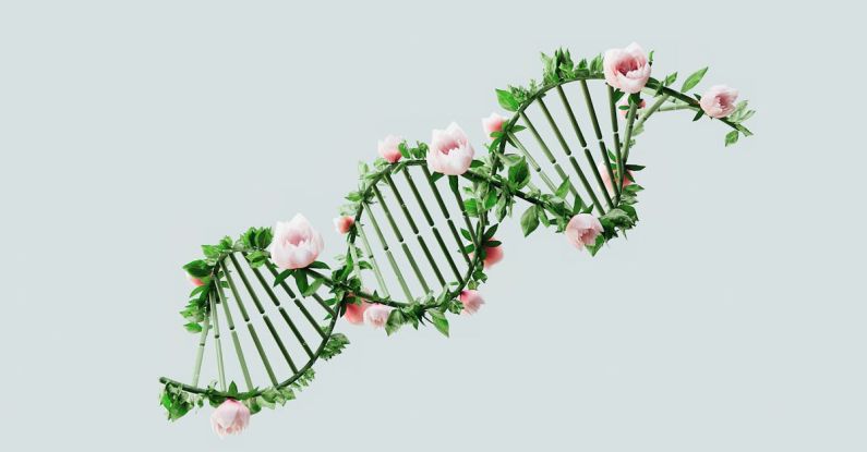 Dna Helix - An artist’s illustration of artificial intelligence (AI). This image depicts how AI could assist in genomic studies and its applications. It was created by artist Nidia Dias as part of the...