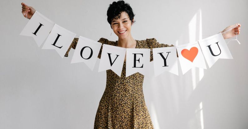 Flag Heart - Positive woman woman with romantic garland