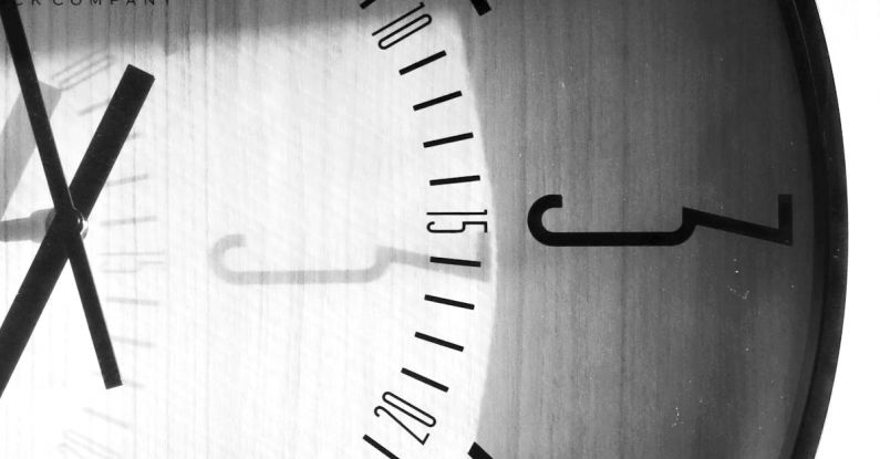 Clock Workout - A black and white photo of a clock