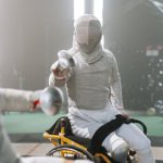 Stairs Wheelchair - Paralympic athletes fencing