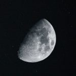 Moon Stars - A black and white photo of the moon