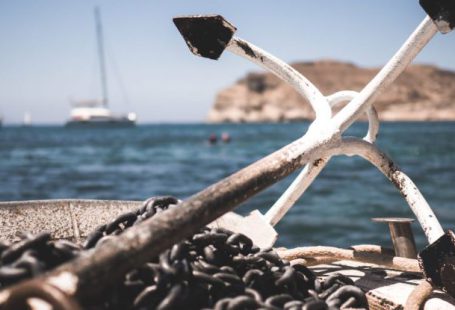 Anchor Cloud - White and Black Anchor With Chain at Daytime